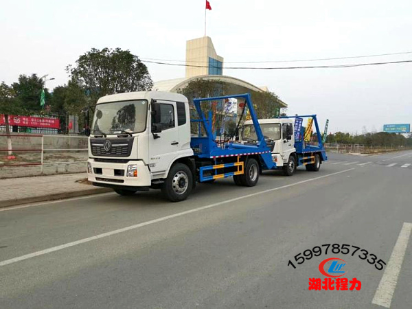 國(guó)六東風(fēng)天錦擺臂式垃圾車
